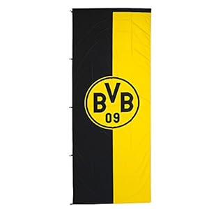 Borussia Dortmund BVB-Hissfahne im Hochformat, 150x400cm, Schwarz/gelb