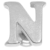 [ROQUE] ボディピアス 16G 14G アルファベット ストレートバーベル(1個売り) 14G/シルバー N