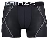adidas Men's Climacool Mesh Trunk Underwear, Black/Thunder/Light Onix, Small