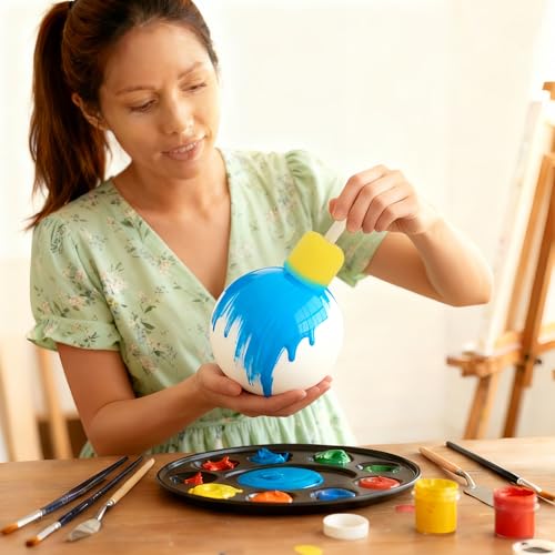 45 Stück Schwammstupf Pinsel Set, Runde Schwämme Tupfpinsel, Schwammpinsel Malerei Schaumstoffpinsel Stupfpinsel zum Malen für DIY Malerei Handwerk Keramik Werkzeuge (5 Größen)