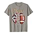 Football Cheer Grandma Grandma Red Black Pom Pom Leopard T-Shirt
