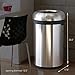 simplehuman 80 Liter / 21.1 Gallon Bullet Open Top Trash Can, Commercial Grade Heavy Gauge, Brushed Stainless Steel