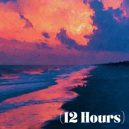 Beach Rain at Sunset with Ocean Waves and Nature Sounds | Sleep Sound (12 Hours)