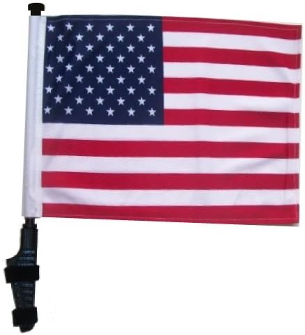 USA Golf Cart Flag with SSP Flags EZ On & Off Bracket