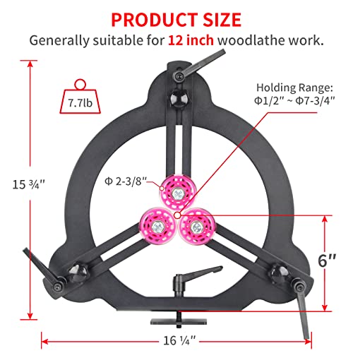 Tenfer Woodturning Steady Rest For Full Size And Medium Size Lathe (Full Size) #TOP1