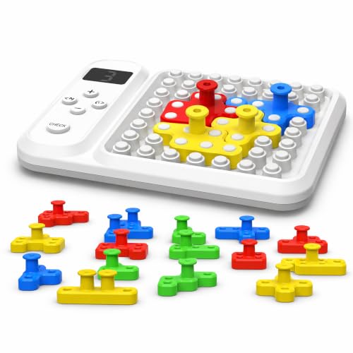 Super Blocks STEM IQ Games Pattern Color Matching & Slide Puzzles