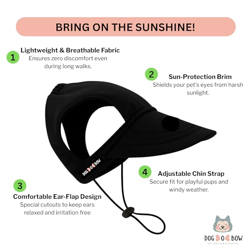 Image of Dog-O-Bow Baseball Cap for Dogs | Stylish, Durable & Comfortable Cap (Medium)