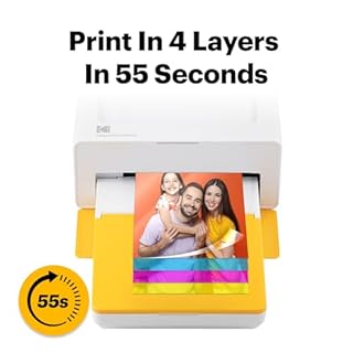 KODAK Dock Plus 4x6'' Photo Printer, Docking & Bluetooth Smartphone Printer for iPhone & Android, Instant Color Prints, 4PASS Dye Sublimation (Printer + 50 Sheets)