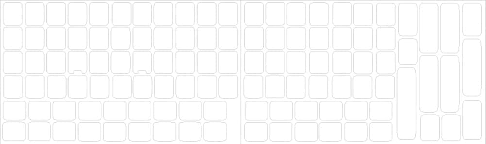 Blank White Keyboard Stickers Label Decal Self-Adheisive for Computer Laptop