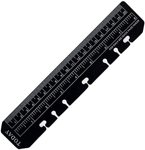 A5 Ruler BE-TOOL Black Plastic Notebook Binder Ruler for Refillable 6-Ring Binder Journal Organizer Notebook