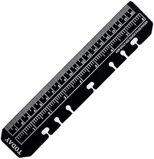 A5 Ruler BE-TOOL Black Plastic Notebook Binder Ruler for Refillable 6-Ring Binder Journal Organizer Notebook