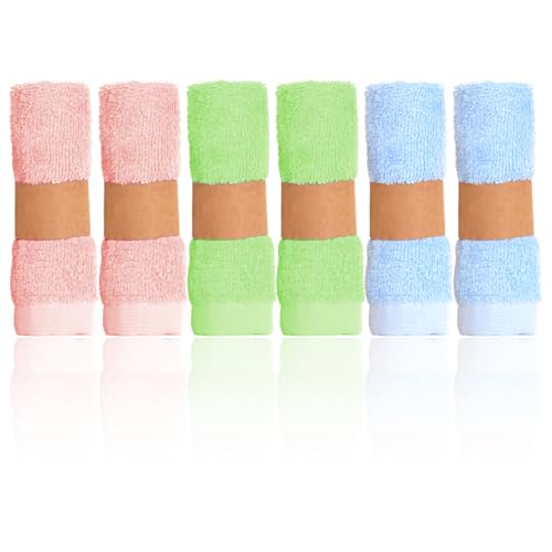 6PCS Flannel face cloth, Bamboo Face Cloths for Sensitive Skin, Ultra Soft Baby Washcloths 10"x10" Reusable Flannel Face Towels, Antibacterial Eco-Friendly Wipes for Adults, Makeup Removal