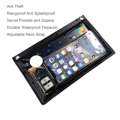 DRLOKPAK Travel Neck Wallet RFID Blocking Passport Holder Pouch Anti-Theft Mini Crossbody Purse HandBag For Phone Passport Credit Card Cash Key ID Ticket4