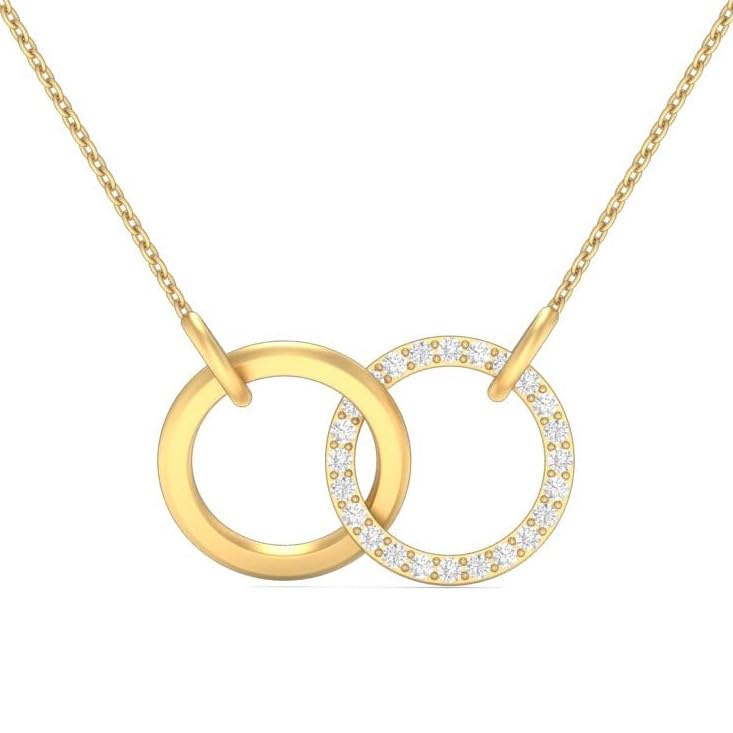 MABEL 925 Sterling Silver, 18 Kt Gold Plated Connection Necklace, Fine Jewellery Gifts for Women & Girls, Assured Purity & 6 Month Warranty* (B0CRZ1YK4D) Amazon Price History, Amazon Price Tracker
