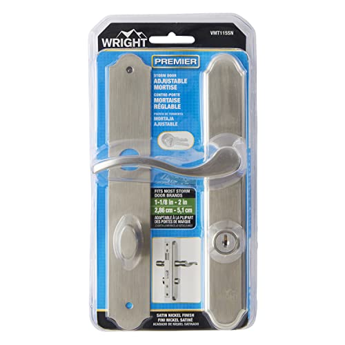 Wright Products - Serenade Mortise Keyed Lever Mount Latch With Deadbolt For Screen And Storm Doors, Satin Nickel #TOP1