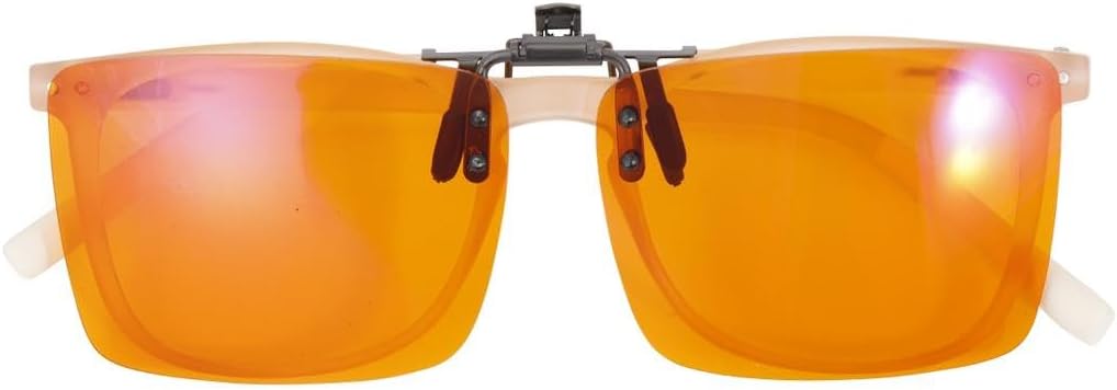 Blue Light Blocking Clip-on Glasses For Eye Relaxation Use, Nighttime Reading - Reduces Eyestrain, Improve Sleep, UV Protection, Anti-Glare, Universal Fit, Light Sensitivity Relief For Women and Men - Image 5