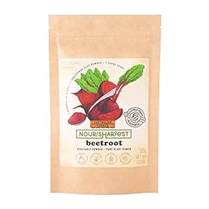 Nourisharvest Raw Beetroot Powder – puur geconcentreerd plantenpoeder – essentiële voedingsstoffen. Geen toegevoegde…