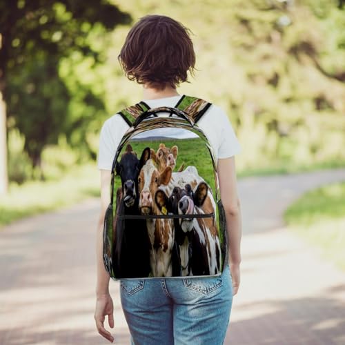 Sac à dos d'école vaches pour collégiens et sorties du week-end - 6