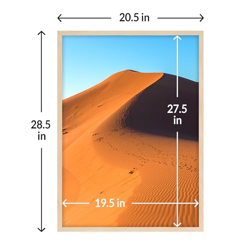 Image of LaVie Home 20x28 Picture Frame for Wall Display, 20x28 Picture Frame Oak with HD Plexiglas, 20 x 28 Poster Frame 1 Pack, Display Frame for Vertical or Horizontal, Classic Collection