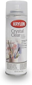 Krylon Crystal Clear Acrylic Coating Aerosol Spray, 6oz