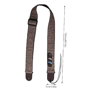 ERINGOGO Sangles De Guitare Basse Sangle De Guitare En Tissu Ceinture De Guitare Décor Sangle De Remplacement De Guitare Accessoire De Guitare Sangle D'Épaule Utilisation De La Guitare – Image 2