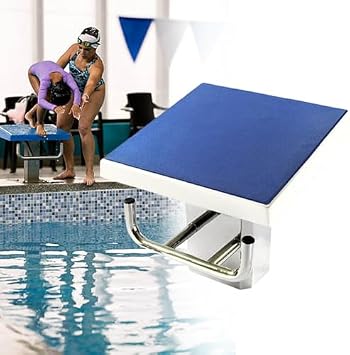 Heavy duty 304 stainless steel diving board,Professional Swimming Pool Diving Starting Block with Backstroke Handle, Heavy-Duty Stainless Steel Jumping Platform for Inground Competition Y1