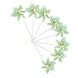 FONDOTIN Mini Molino de Viento de Juguete de Madera y Plástico 8 Piezas Colores Aleatorios Decoración para Cumpleaños y Jardín al Aire Libre Accesorio Color Aleatorio