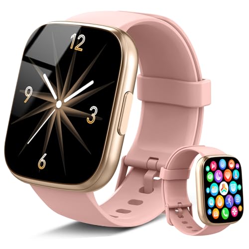 Smartwatch Uomo Donna, 1.95' Orologio Intelligente con Bluetooth Chiamate, Impermeabil IP68 Orologio Contapassi con Sonno/Cardiofrequenzimetro, 112 Sportive, Fitness Tracker per Android iOS Rosa(2025)