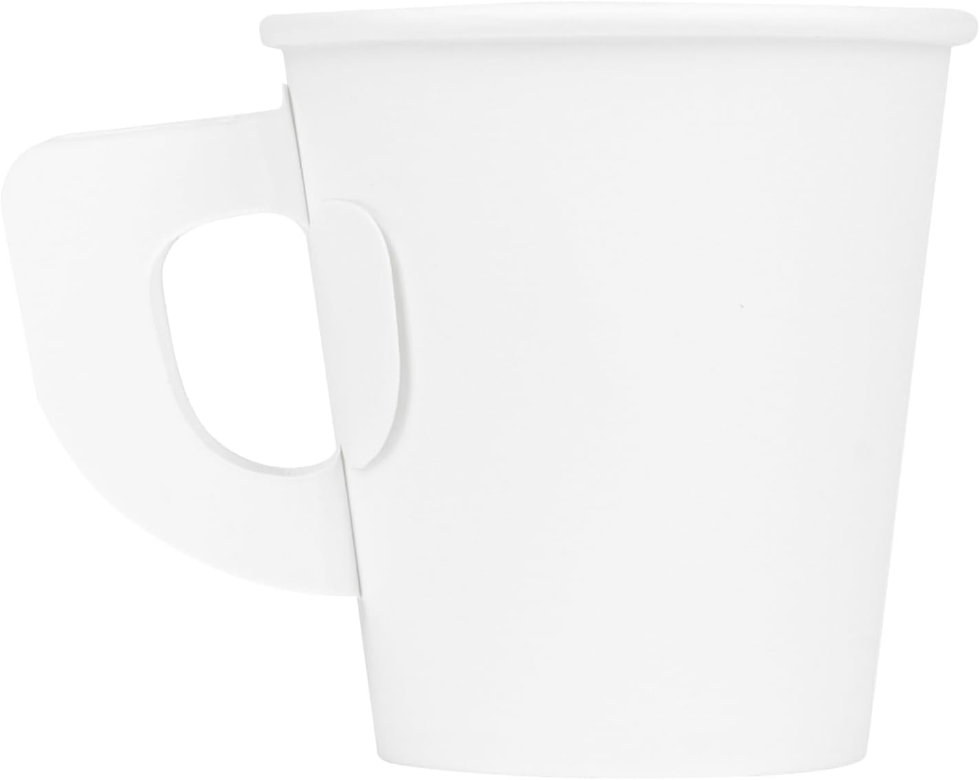 Restaurantware Coffee Cups With Handle 1000 Count 7 oz Hot Beverage Cups Single-Wall Disposable White For Hot Drinks