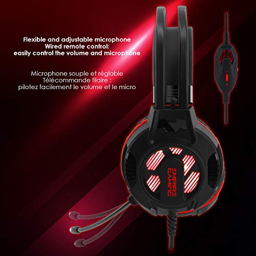 EMPIRE GAMING - Kabelgebundenes Gaming-Headset H400 – PC, PS4, XBOX - Kopfhörer mit flexiblem Mikrofon - Image 4