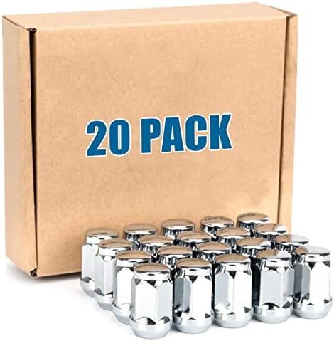 JiiinMiiin M12x1.5 Lug Nuts Chrome, 20Pcs Wheel Nut