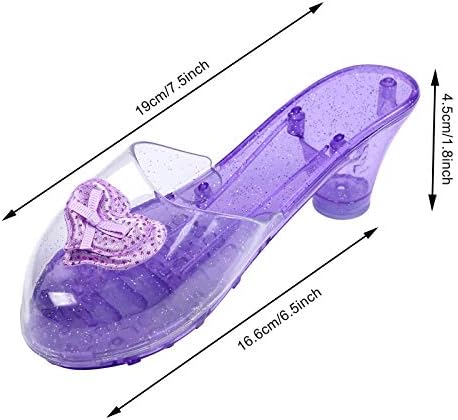 Tacobear Princess Dress Up Shoes for Girls with Princess Crown Wand Necklace Ring Bracelet Gloves Princess Fancy Dress Accessories Gift for Girls 3 4 5 6 Years