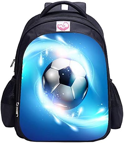 MATMO Soccer Backpack for Boys, Soccer Print Backpack Cool Football Pattern School Bag