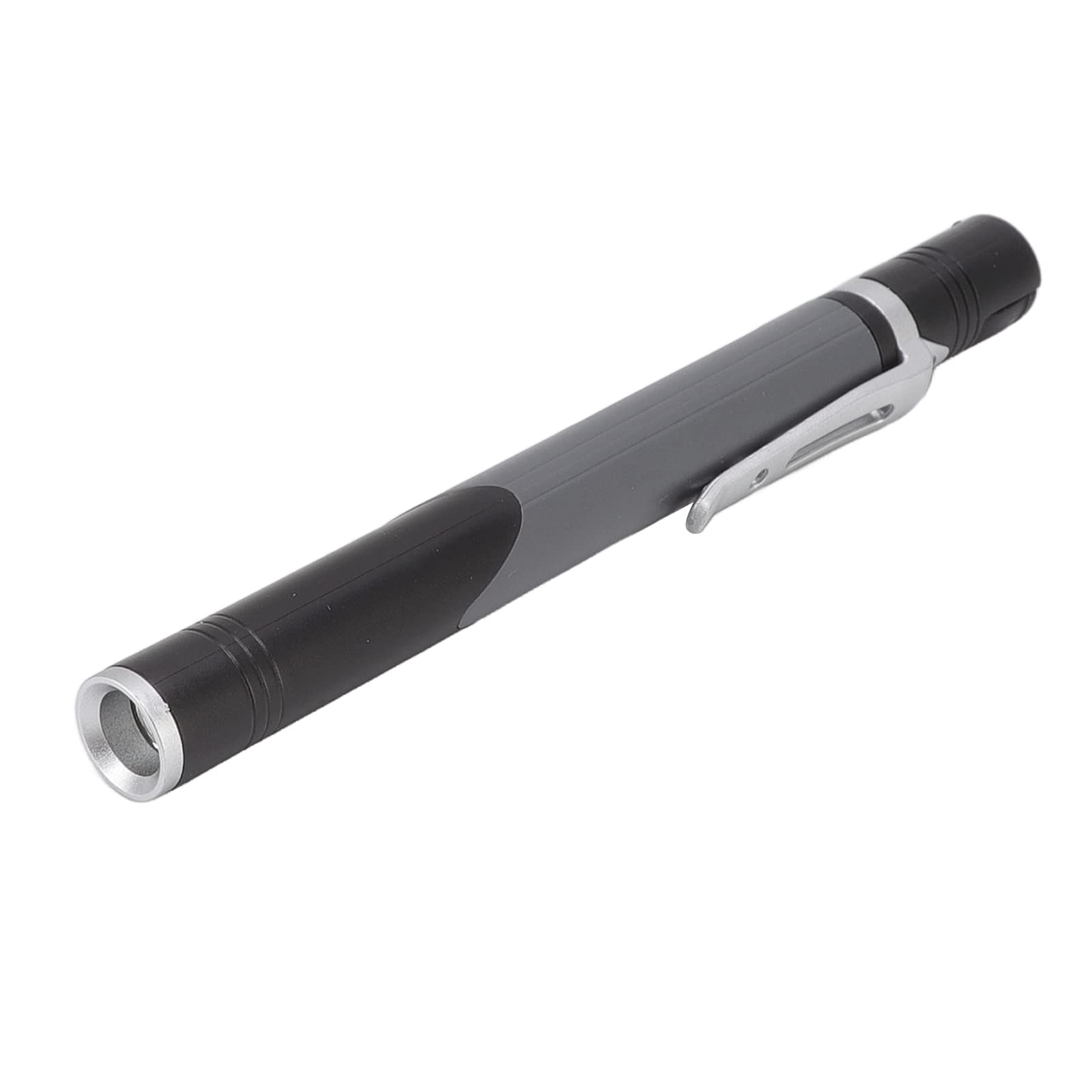 Stylo lampe de poche USB Charge 3 Sources de lumière conception de clip de puce LED pour l'hôpital de réparation (Noire)