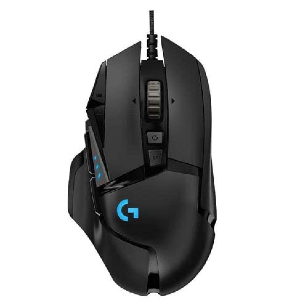 Logitech G502 HERO High Performance Wired Gaming Mouse, HERO 25K Sensor, 25,600 DPI, RGB, Adjustable Weights, 11 Programmable Buttons, On-Board Memory, PC / Mac