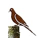 Elegant Garden Design Mourning Dove, Steel Silhouette with Rusty Patina