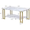 Amazon.com: Giantex Rectangular Coffee Table, 2-Tier Center Table W ...