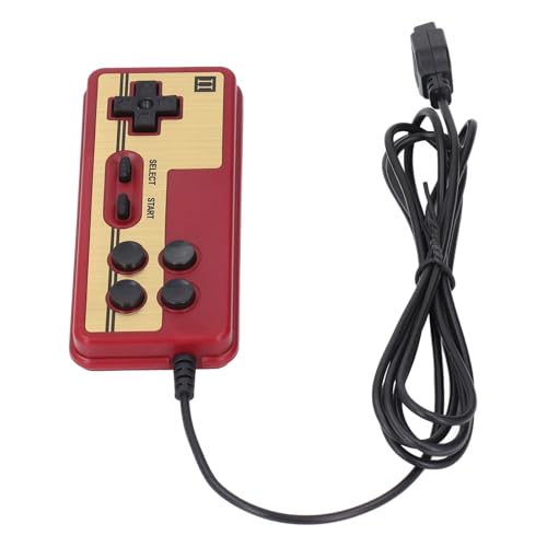 Cryfokt Controle de Console Branco Vermelho de 8 Bits Com Fio para Jogadores de Jogos retrô para Fãs de Jogos retrô
