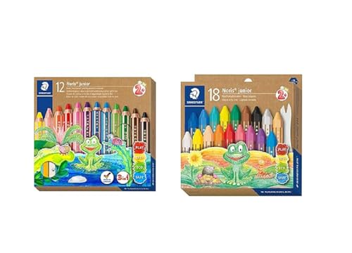Crayons de couleur 3 en 1 incassables et craies pour la motricité des petits