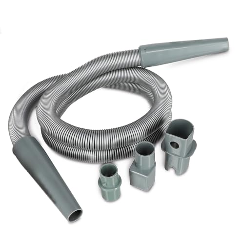 EUROtops Tuyau d'aspirateur extrêmement extensible – Jusqu'à 9 m de rayon d'action, flexible et sans perte d'aspiration, adaptateur inclus – Pour tous les aspirateurs courants