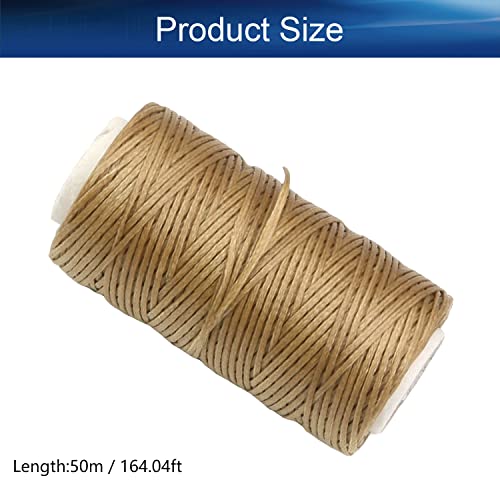 Hilo encerado para coser cuero Auniwaig 50 m Khaki miniatura 3