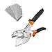 LiXiongBao Multi-Angle Miter Shears,Suitable for PVC Pipes,Blade Adjustable Angle Slotting Scissors 45-135 Degrees with10 Pieces of Blades,Suitable for Cork Plastic Pipes