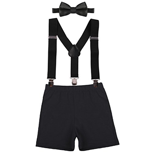 Image of IBTOM CASTLE Baby Boys 1st /2nd Birthday Cake Smash Outfit Suspenders Bloomers Bowtie Set Fishing Party Clothes