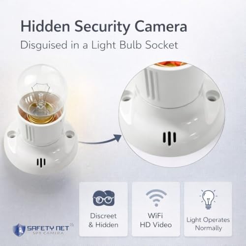 Image of SAFETYNET Smart WiFi Security Camera | 1080P Full HD | Live View on Mobile & PC | Continuous AC Power (24x7 Recording) | Motion Detection | Loop Recording | 32GB / 128GB Support (NEW Holder Camera)
