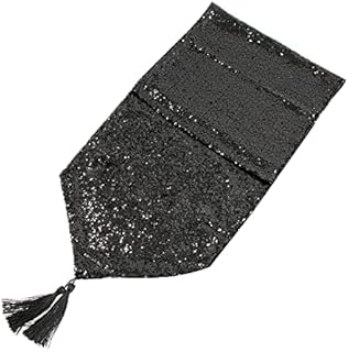 Time to Sparkle 12x108inch Glitter Sequin Table Runner Chair Sashes Swags Wedding Party Table Decoration Sequin Tablecloth- Sequin Red