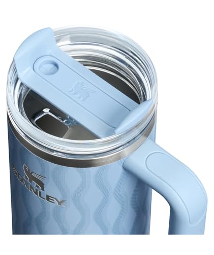 Image of STANLEY Quencher H2.0 Tumbler with Handle and Straw 30 oz | Flowstate 3-Position Lid | Cup Holder Compatible for Travel | Insulated Stainless Steel Cup | BPA-Free | Slate Blue Drift