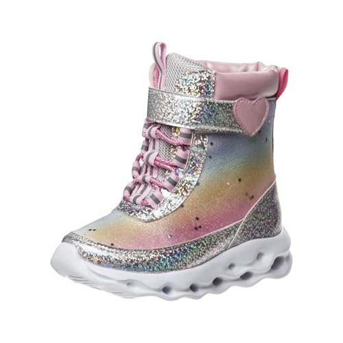 Josmo Girls Winter Boots Pull On - Warm Comfy Water Resistant Kids Snow Boots