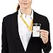 Amazon Basics ID Badge Holders, Vertical Clear Plastic 2.55