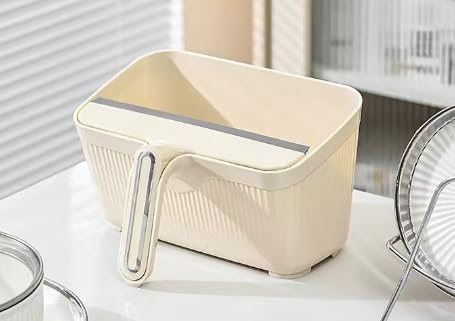 Image of Multi-Functional Trash can(Creamy White)