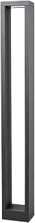 Rectangular LED Garden Light 90cm, Outdoor Lights Path Mains Powered Angular Bollard in Graphite Ggrey Pillar for Patio Terrace Modern